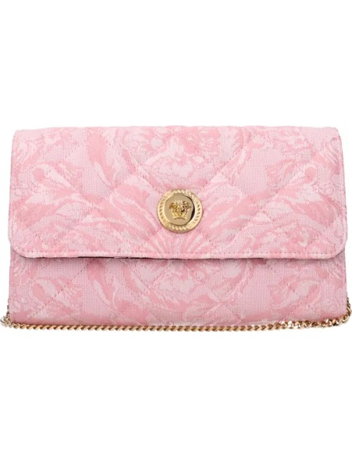 Versace – Pochette clutch en tissu rose