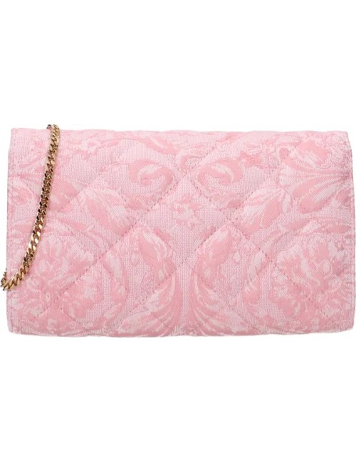 Versace – Pochette clutch en tissu rose