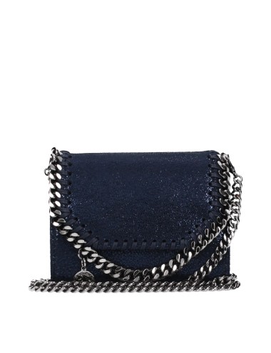 Portefeuille Stella McCartney vegan bleu bandoulière femme luxe