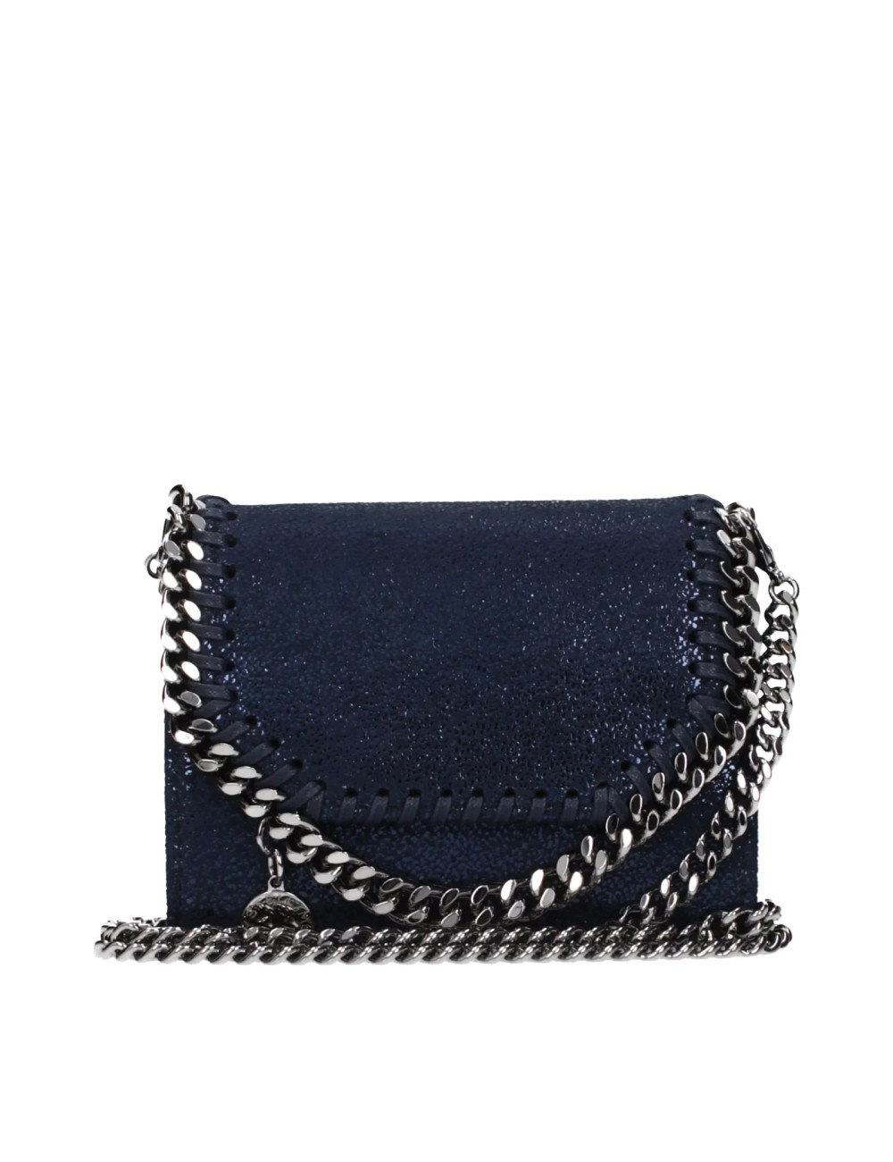 Portefeuille Stella McCartney vegan bleu bandoulière femme luxe