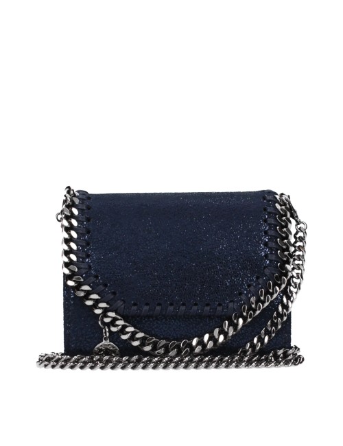 Portefeuille Stella McCartney vegan bleu bandoulière femme luxe
