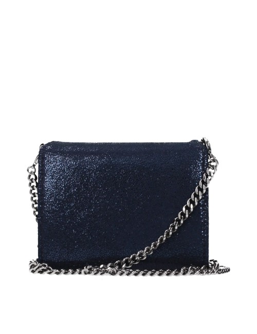 Portefeuille Stella McCartney vegan bleu bandoulière femme luxe