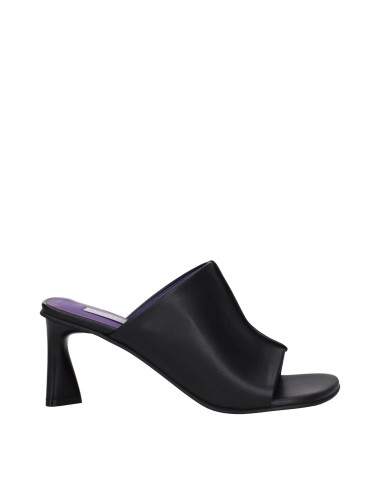 Sandales à talons aiguilles en cuir noir Stella McCartney