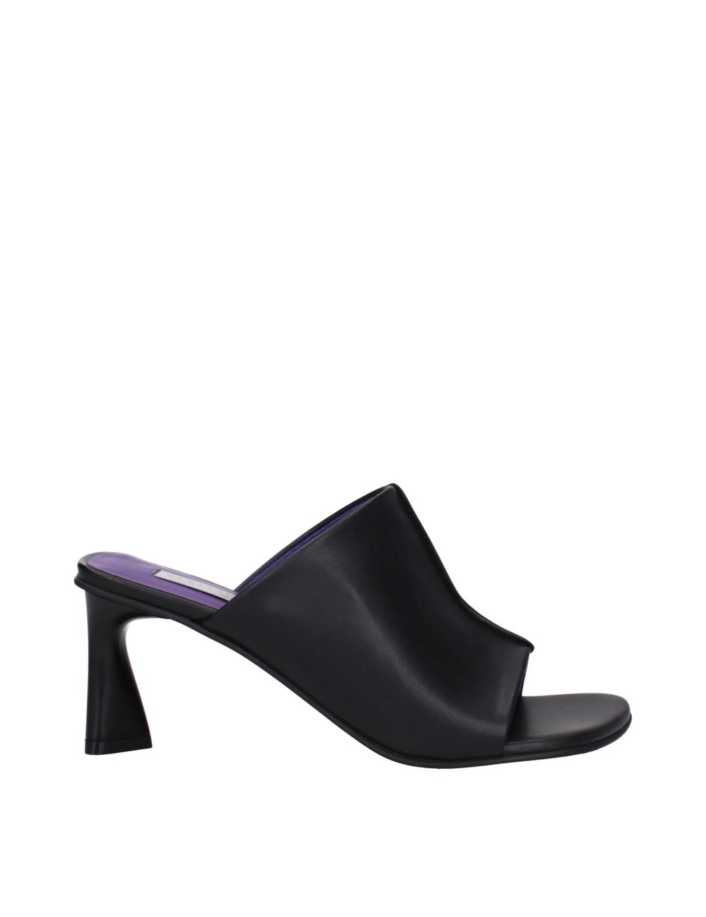 Sandales à talons aiguilles en cuir noir Stella McCartney