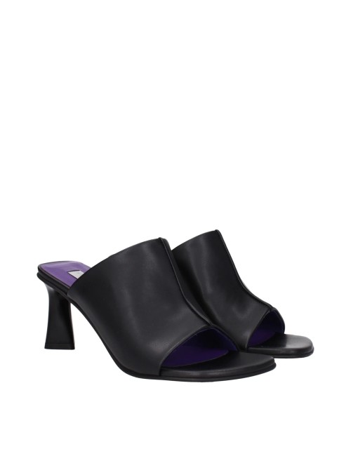 Sandales à talons aiguilles en cuir noir Stella McCartney