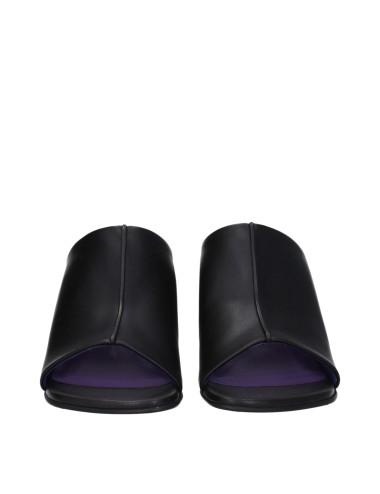 Sandales à talons aiguilles en cuir noir Stella McCartney