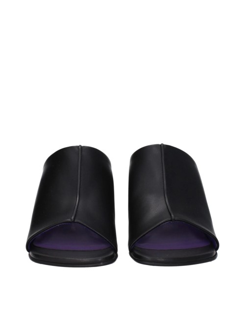 Sandales à talons aiguilles en cuir noir Stella McCartney