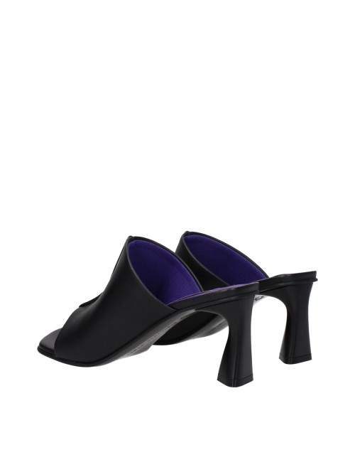 Sandales à talons aiguilles en cuir noir Stella McCartney