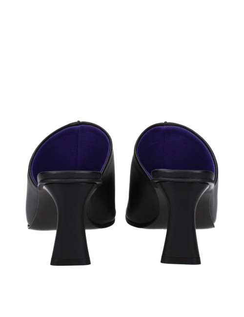 Sandales à talons aiguilles en cuir noir Stella McCartney