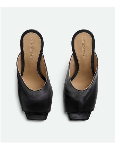 Mules Bottega Veneta Knot noires cuir femme luxe talon 9 cm