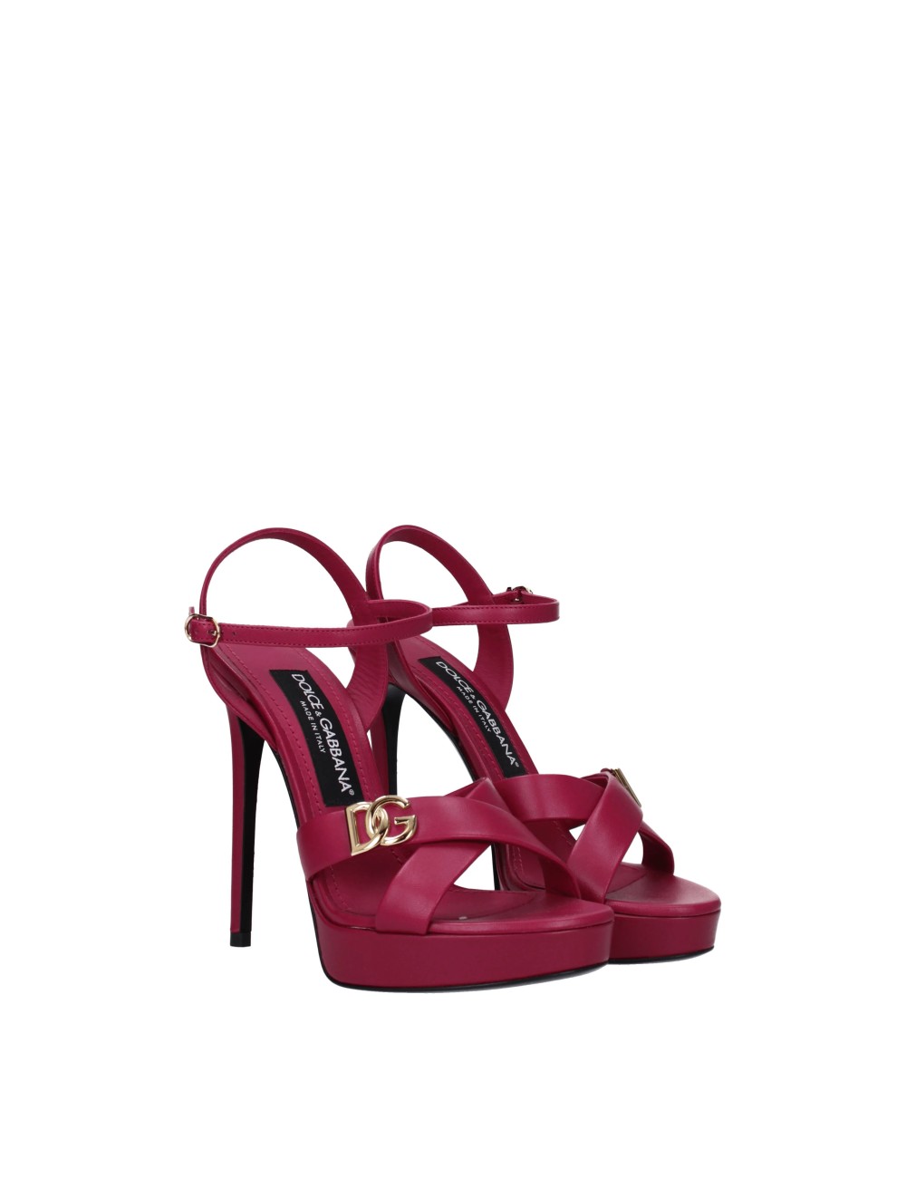Dolce&Gabbana Sandales Femme Cuir Fuchsia/Hibiscus
