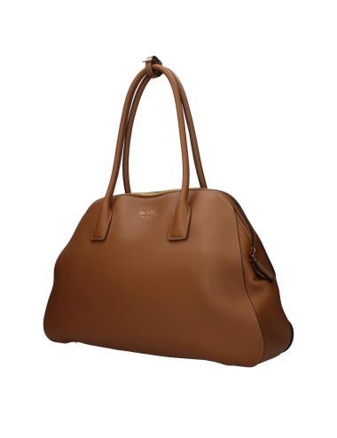 Prada Sac Épaule Femme Cuir Marron Caramel Logo Iconique