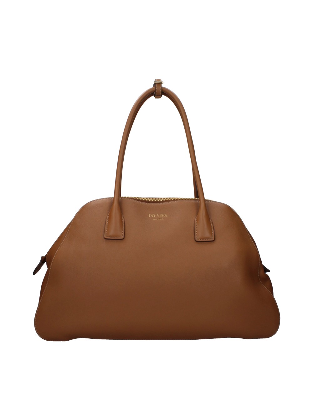 Prada Sacs D'épaule Femme Cuir Marron/Caramel