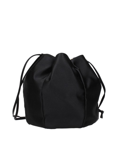 Pochette en Satin Noir Triangle - PRADA