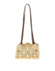 Sac porté épaule Rabanne 1969 en raphia beige matelassé