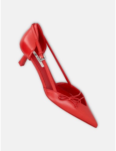 Escarpins Prada en cuir rouge à côtés ouverts – Élégance italienne