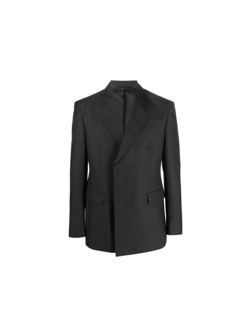 Manteau Prada en laine grise – Élégance italienne intemporelle