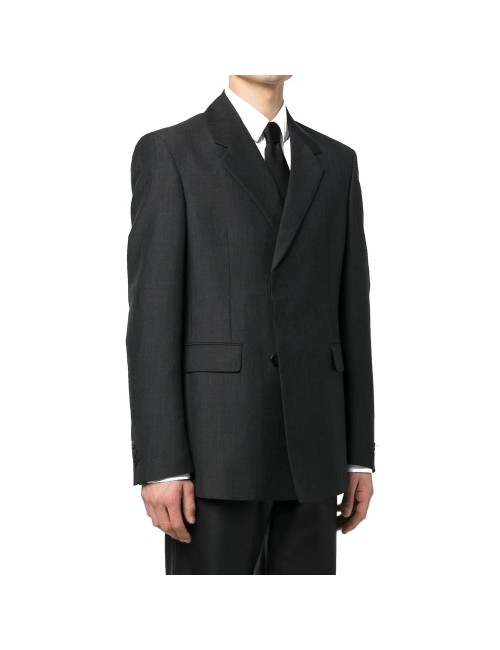 Manteau Prada en laine grise – Élégance italienne intemporelle