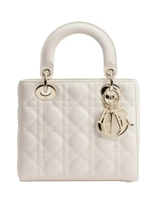 Sac Lady Dior My ABCDior Small en cuir d'agneau Cannage beige