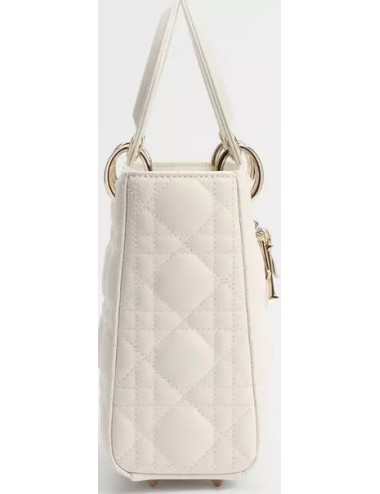 Sac Lady Dior My ABCDior Small en cuir d'agneau Cannage beige