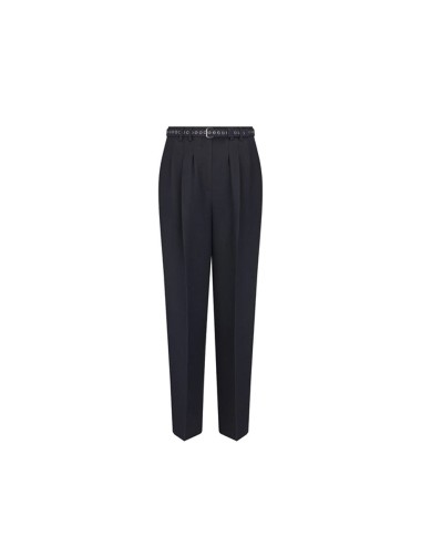 Pantalon DIOR femme noir en laine, élégance luxe parisienne