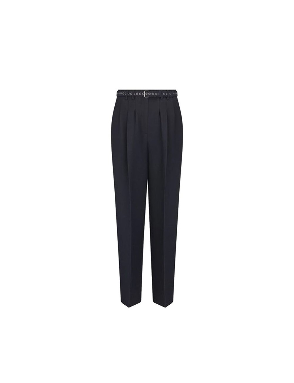 Pantalon DIOR femme noir en laine, élégance luxe parisienne