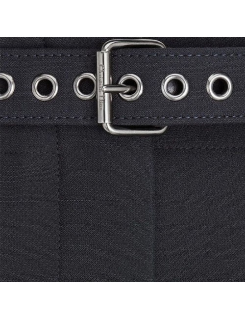 Pantalon DIOR femme noir en laine, élégance luxe parisienne
