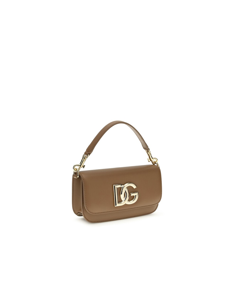 DOLCE & GABBANA 3.5 – SAC À BANDOULIÈRE EN CUIR MARRON