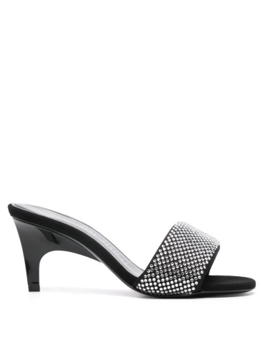 The Attico Mules Rem en Cristaux Noir Clair et Naturel