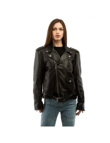 Veste Moto Moschino Femme Noire
