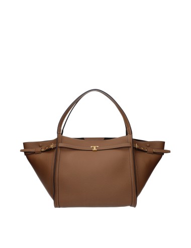 TOD'S PETIT CABAS FEMME T SIGNATURE EN CUIR MARRON