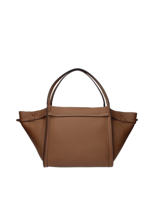 TOD'S PETIT CABAS FEMME T SIGNATURE EN CUIR MARRON