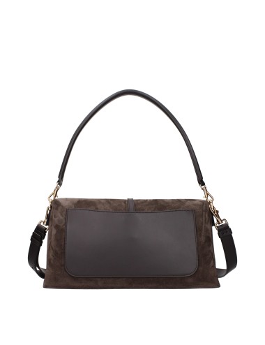 TOD'S MINI SAC PORTÉ ÉPAULE FEMME T TIMELESS EN DAIM ET CUIR MARRON