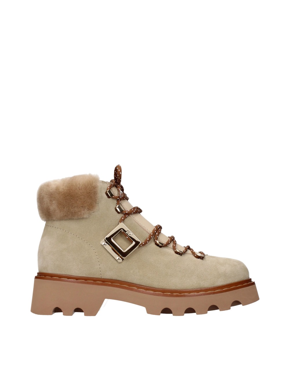 Roger Vivier Bottines Femme Suède Beige