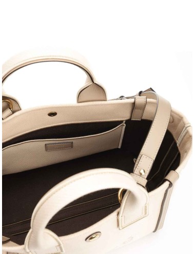 Chloé Petit Sac Cabas Carry Beige à Logo Embossé
