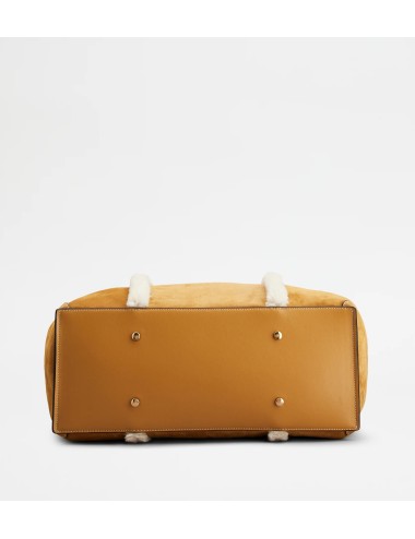 Tod's Sac à Provisions Femme en Daim Marron | T Timeless