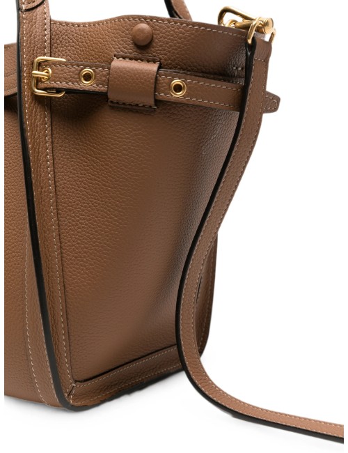 TOD'S PETIT CABAS FEMME T SIGNATURE EN CUIR MARRON