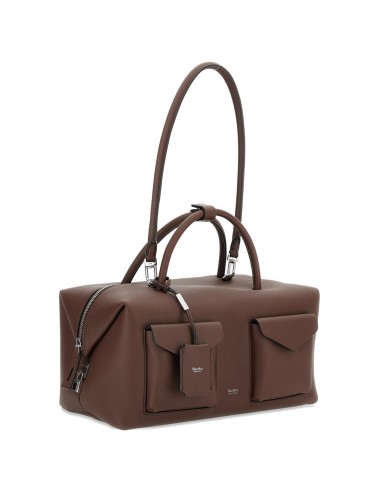 Max Mara Sac Épaule Femme en Cuir Marron avec Cadenas