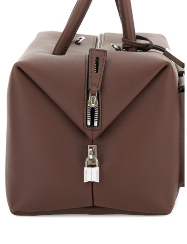 Max Mara Sac Épaule Femme en Cuir Marron avec Cadenas