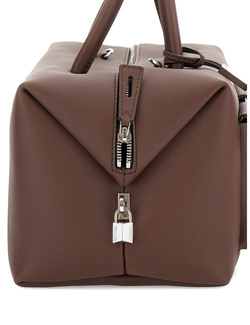 MAX MARA SAC PORTÉ ÉPAULE FEMME EN CUIR À RABAT ET CADENAS MARRON