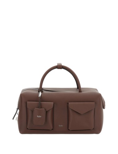MAX MARA SAC PORTÉ ÉPAULE FEMME EN CUIR À RABAT ET CADENAS MARRON