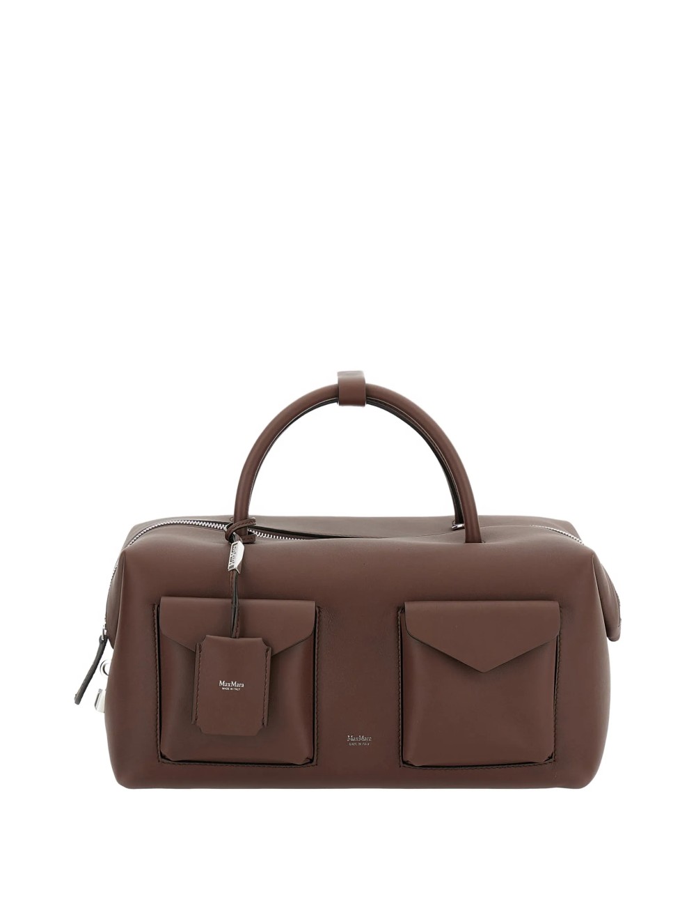 MAX MARA SAC PORTÉ ÉPAULE FEMME EN CUIR À RABAT ET CADENAS MARRON