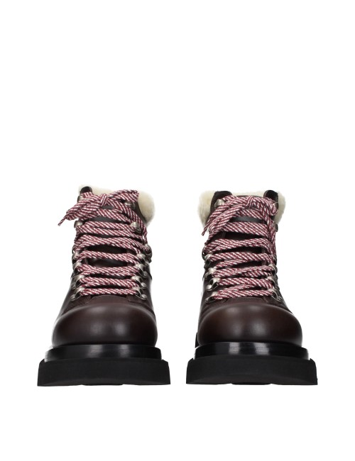 Bottega Veneta Bottines Homme Cuir Marron/Porridge