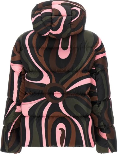 Pucci – Doudoune Femme Longue à Imprimé Multicolore