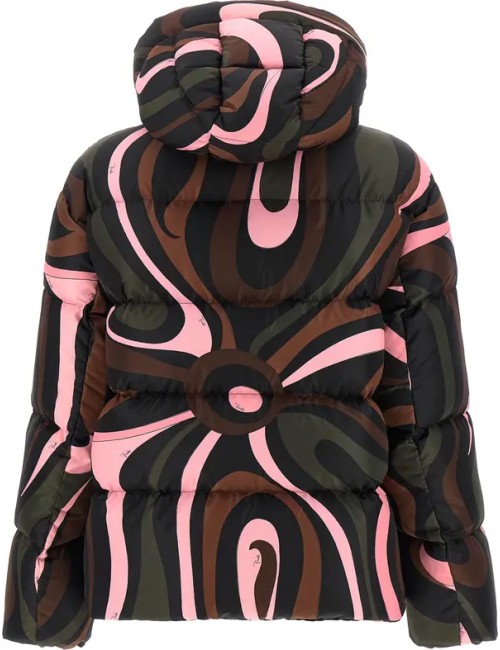 Pucci – Doudoune Femme Longue à Imprimé Multicolore