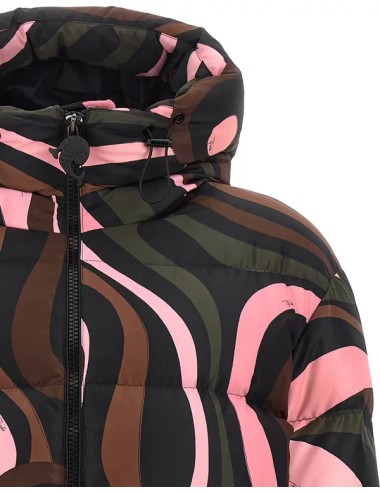 Pucci – Doudoune Femme Longue à Imprimé Multicolore