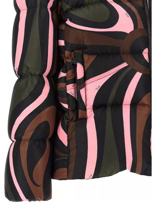 Pucci – Doudoune Femme Longue à Imprimé Multicolore