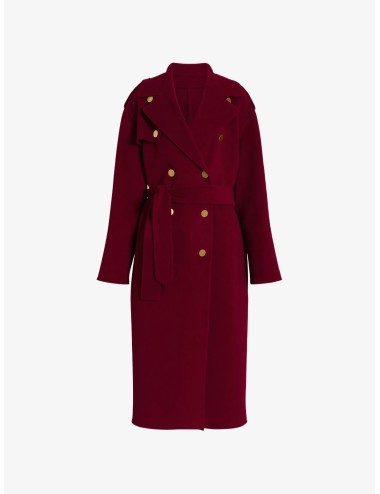 Alberta Ferretti Manteau Femme Rouge Laine Cachemire