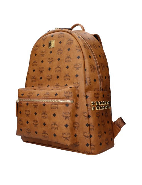MCM Sacs À Dos Et Bananes Homme Tissu Marron/Cognac