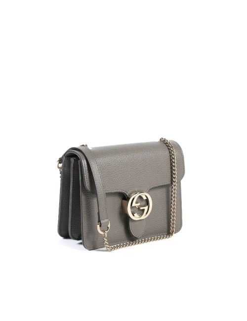 Gucci Sac en Cuir avec Chaîne et Logo Entrelacé 510304 CAO0G 1226